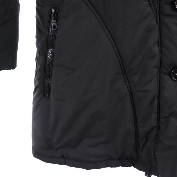 ARMANI JEANS アルマーニジーンズ 長袖 中綿コート I 38 ブラック 収納型フード レディース