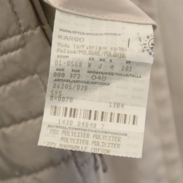 ボス チェスターコート 48 ベージュ系 BOSS 裏キルティング素材 メンズ