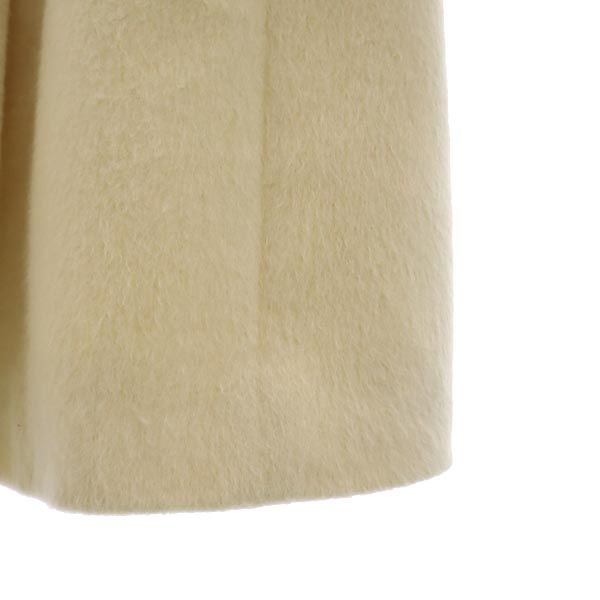 Burberrys Blue label バーバリーズブルーレーベル 90s オールド アンゴラウール フーデット コート 38 ホワイト系 レディース