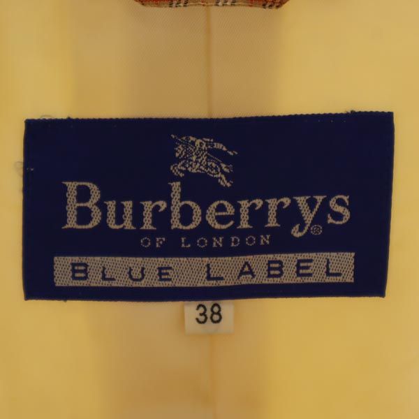 Burberrys Blue label バーバリーズブルーレーベル 90s オールド アンゴラウール フーデット コート 38 ホワイト系 レディース