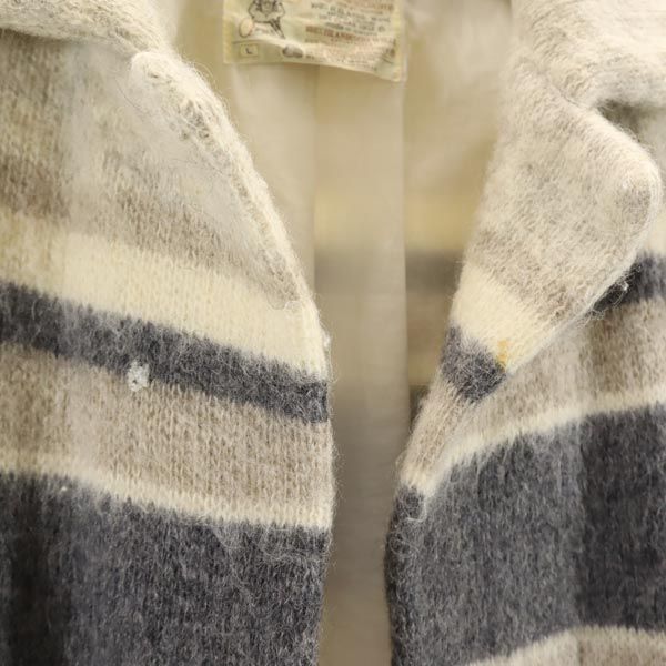 VINTAGE ヴィンテージ 70s ニット コート L グレー系 レディース