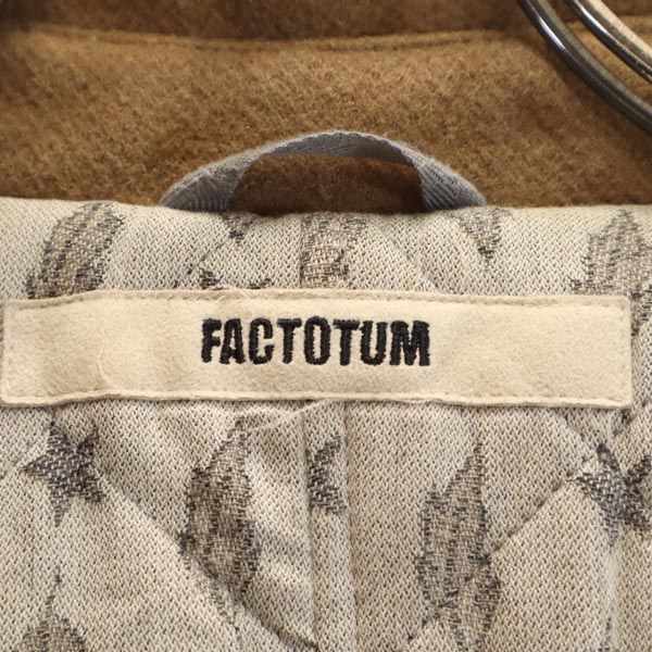 FACTOTUM ファクトタム 日本製 ウールブレンド コート 46 ベージュ系 メンズ
