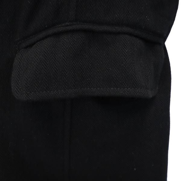 ARMANI JEANS アルマーニジーンズ イタリア製 ウールブレンド チェスターコート USA8 黒 レディース