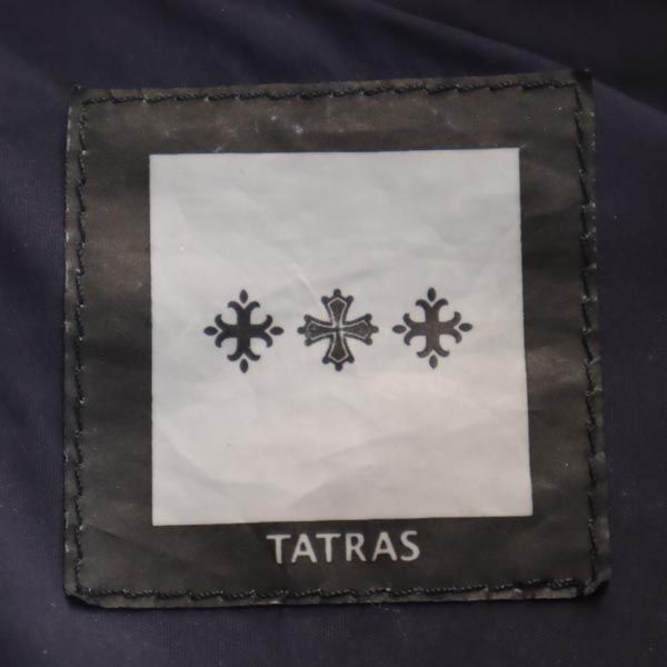 TATRAS タトラス ウールブレンド チェック柄 リアルファー付き ダウンコート 2 ネイビー レディース