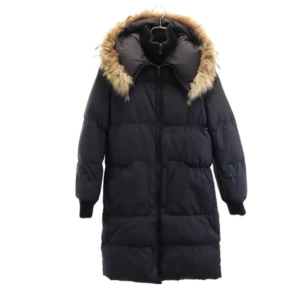 BCBGMAXAZRIA ビーシービージーマックスアズリア ダウンコート S ブラック系 フード レディース