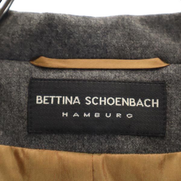 BETTINA SCHOENBACH ウール100% チェスターコート 34 グレー HUMBURG レディース