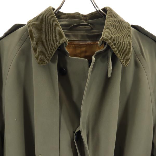 バーバリーズ 90s 日本製 オールド 2way コート 90-165-4 カーキ Burberrys ライナー付き コーデュロイ襟 ウエストベルト メンズ