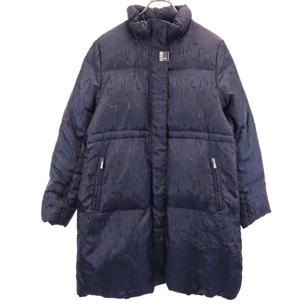 BALMAIN バルマン ダウンコート L パープル×ネイビー レディース