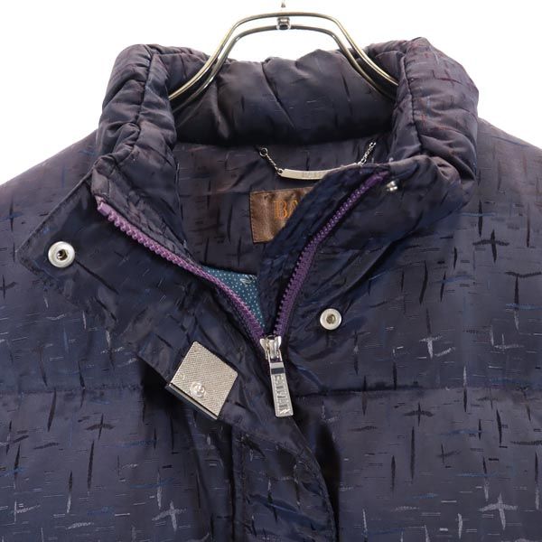 BALMAIN バルマン ダウンコート L パープル×ネイビー レディース