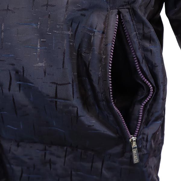 BALMAIN バルマン ダウンコート L パープル×ネイビー レディース