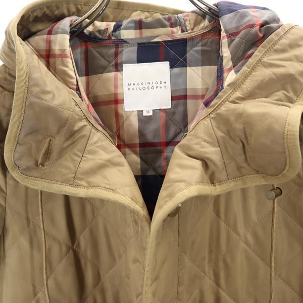MACKINTOSH PHILOSOPHY マッキントッシュフィロソフィー 三陽商会 キルティングコート 38 ベージュ系 レディース