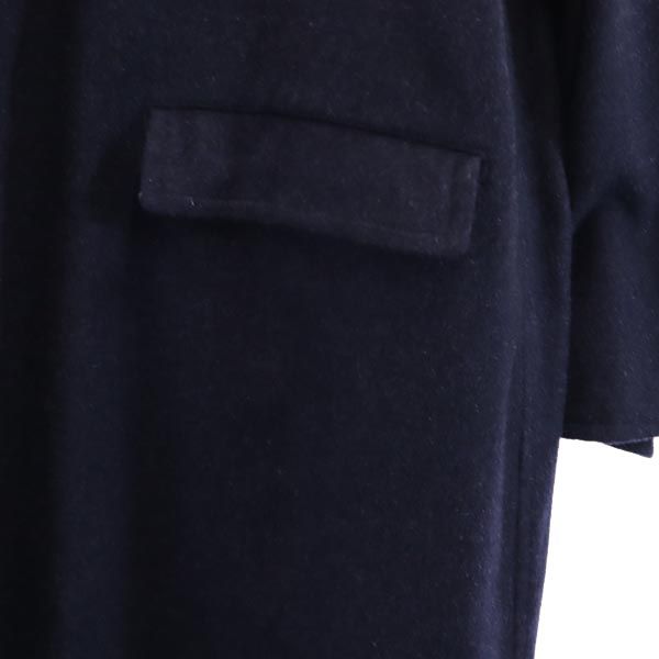 FACTOTUM ファクトタム シルクウールブレンド チェスターコート 44 ネイビー系 日本製 衣装カバー付き メンズ