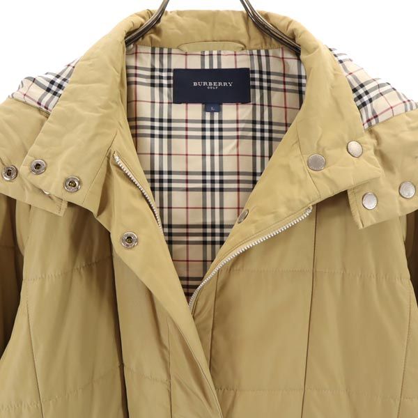 BURBERRY バーバリー ゴルフ 三陽商会 日本製 ゴルフ 中綿コート L ベージュ GOLF レディース