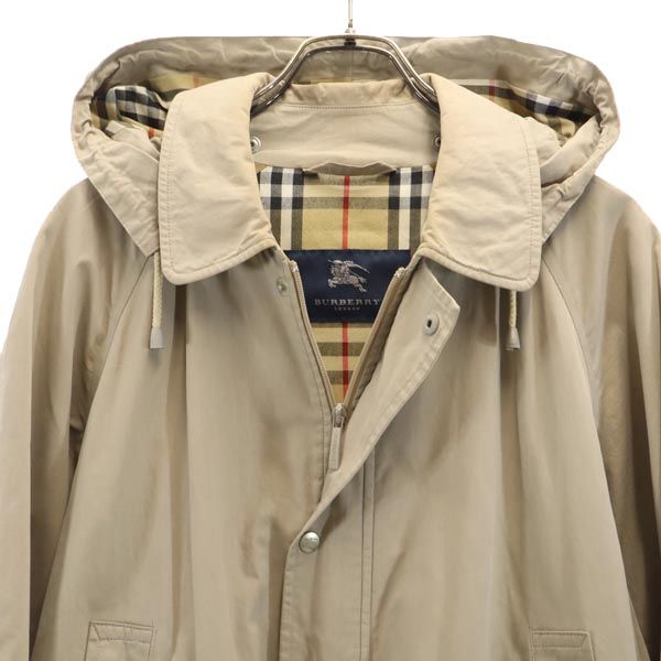 BURBERRY バーバリー USA製 フード付き コート M ベージュ メンズ