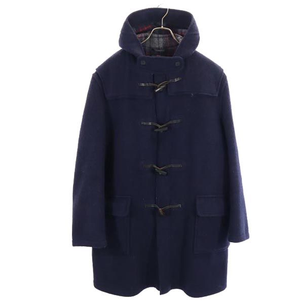 Gloverall グローバーオール 60s 70s イギリス製 ヴィンテージ 長袖 ダッフルコート 40 ネイビー系 裏チェック メンズ
