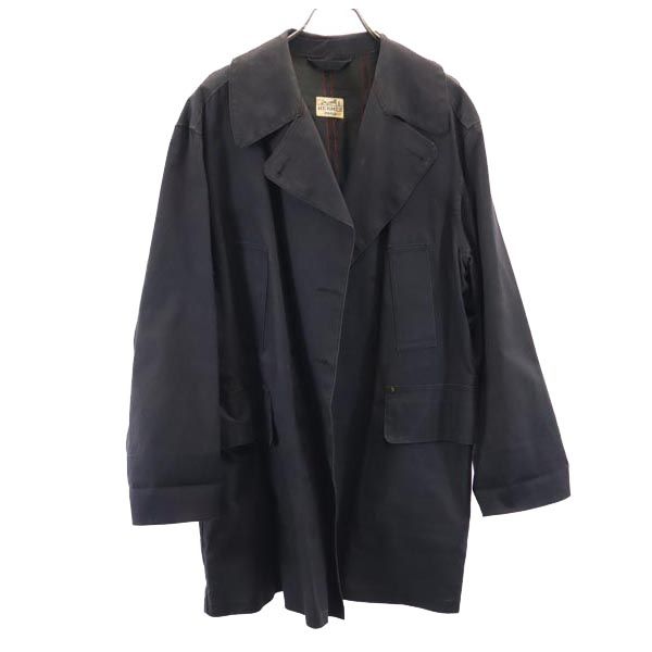 HERMES エルメス チェスターコート 黒 メンズ