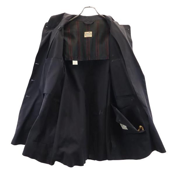 HERMES エルメス チェスターコート 黒 メンズ