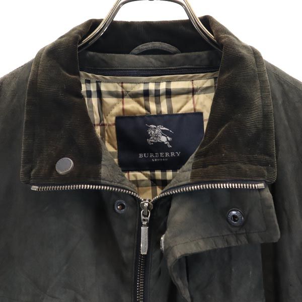 BURBERRY バーバリー 三陽商会 日本製 フェイクレザー ライナー付き コート L 黒 裏キルティング メンズ