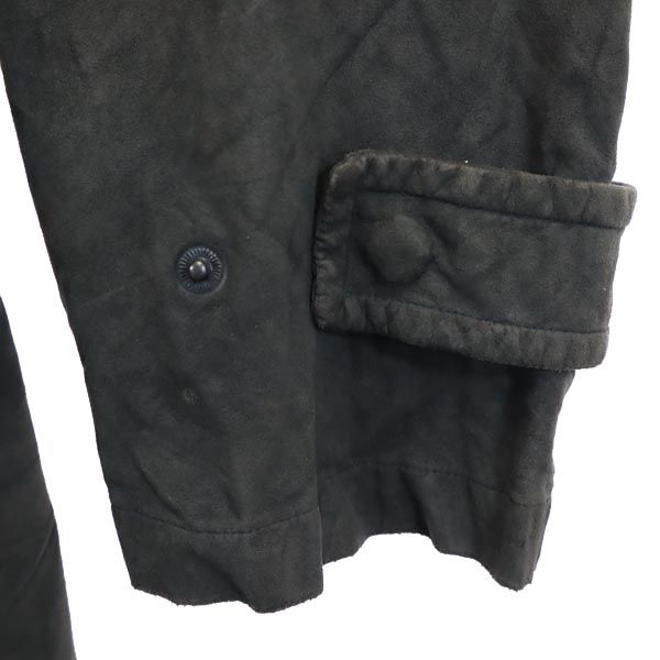 BURBERRY バーバリー 三陽商会 日本製 フェイクレザー ライナー付き コート L 黒 裏キルティング メンズ