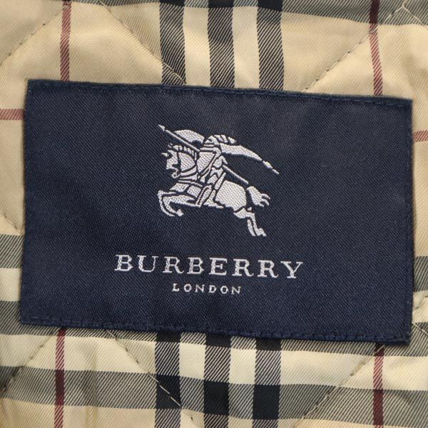 BURBERRY バーバリー 三陽商会 日本製 フェイクレザー ライナー付き コート L 黒 裏キルティング メンズ