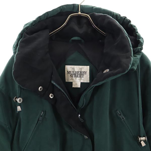 MULBERRY STREET 90s オールド ダウンコート XL グリーン フード レディース