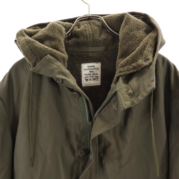 ドイツ軍 90s ボアライナー付き ミリタリーコート GR.48 カーキ GERMAN MILITARY フード メンズ