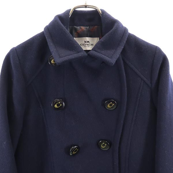 COACH コーチ チェスターコート XS ネイビー 専用カバー レディース