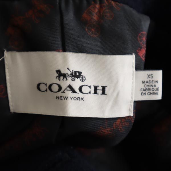 COACH コーチ チェスターコート XS ネイビー 専用カバー レディース