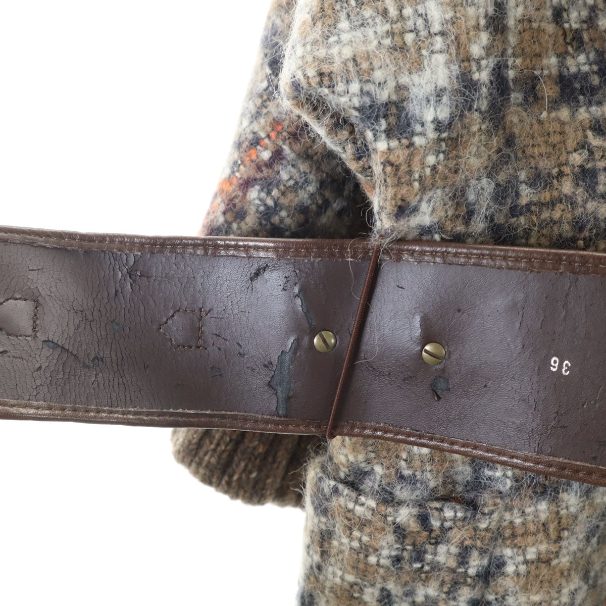 SPORTMAX スポーツマックス チェック柄 ウールブレンド ロングコート 36 ベージュ系 レディース