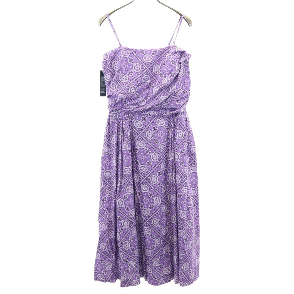未使用 reyn spooner レインスプーナー ペイズリー柄 アロハ キャミワンピース パープル タグ付き レディース