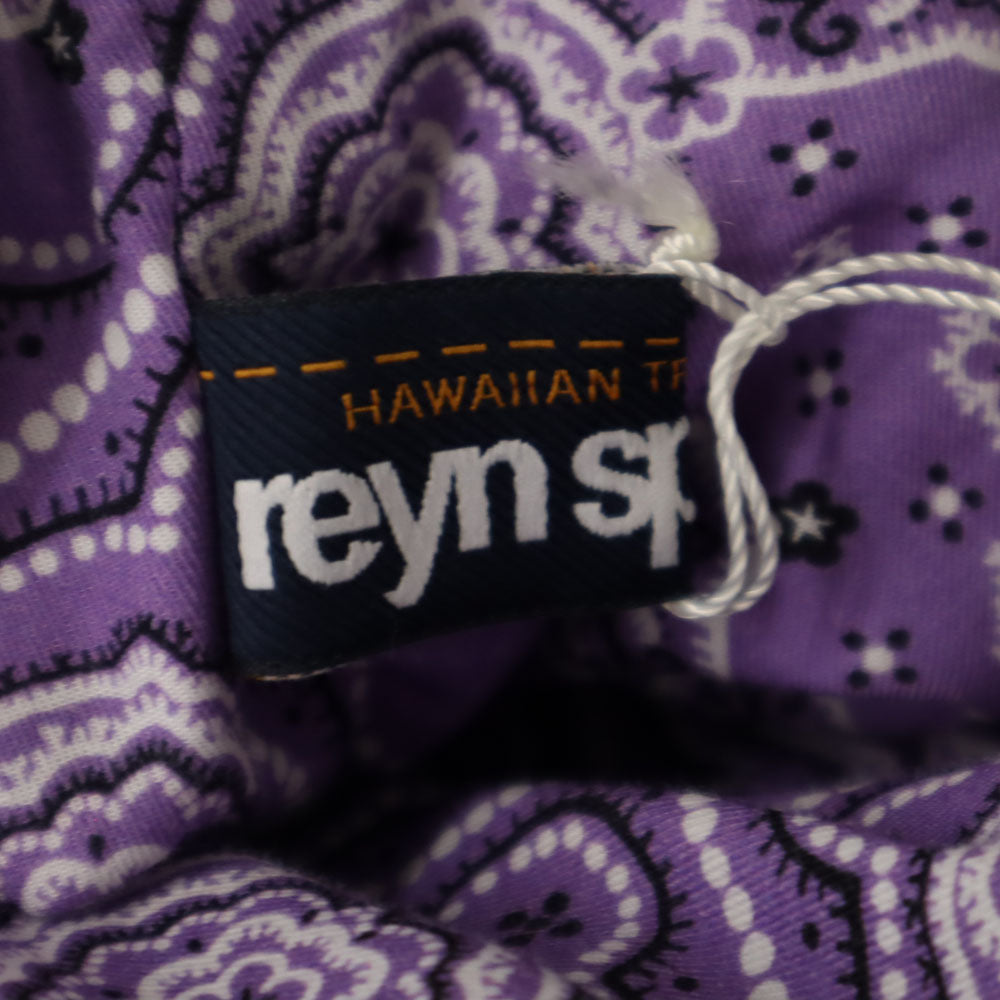 未使用 reyn spooner レインスプーナー ペイズリー柄 アロハ キャミワンピース パープル タグ付き レディース
