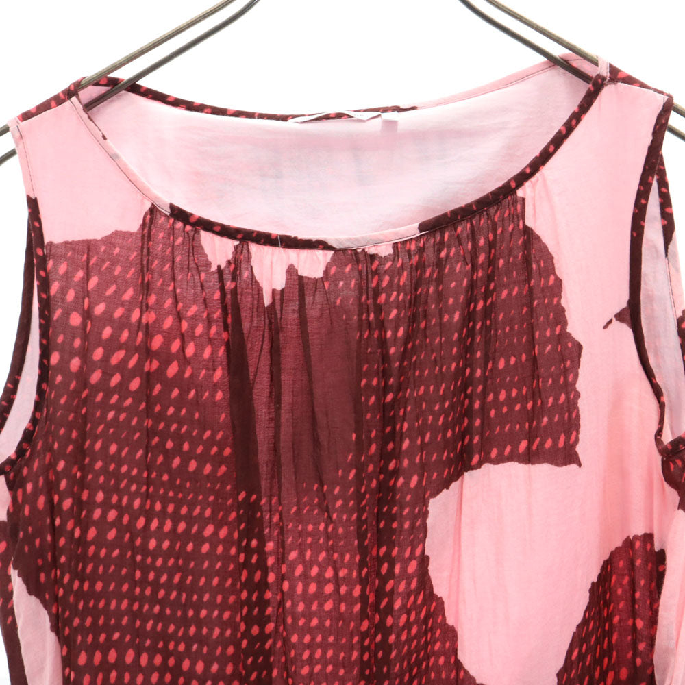 marimekko マリメッコ ノースリーブ 膝丈ワンピース XS ピンク系 レディース