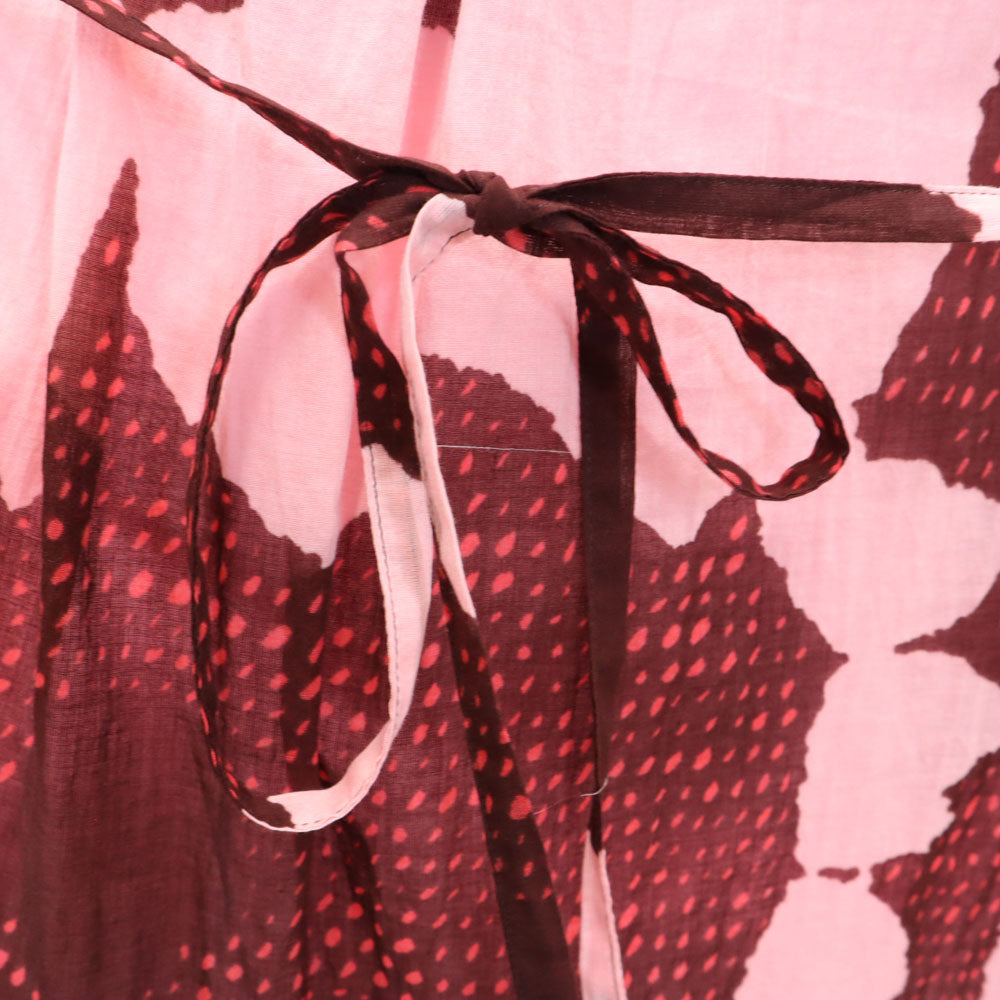 marimekko マリメッコ ノースリーブ 膝丈ワンピース XS ピンク系 レディース