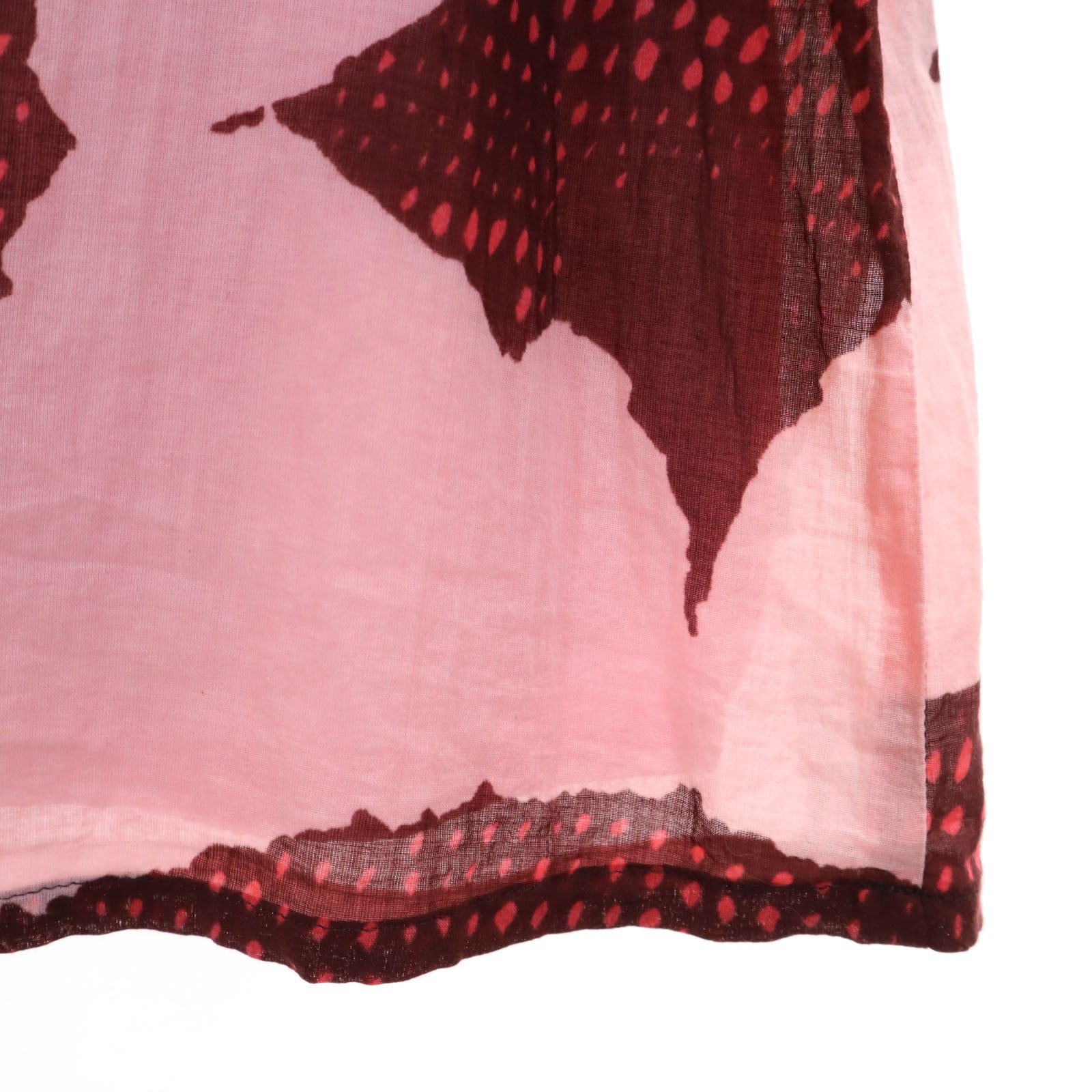 marimekko マリメッコ ノースリーブ 膝丈ワンピース XS ピンク系 レディース