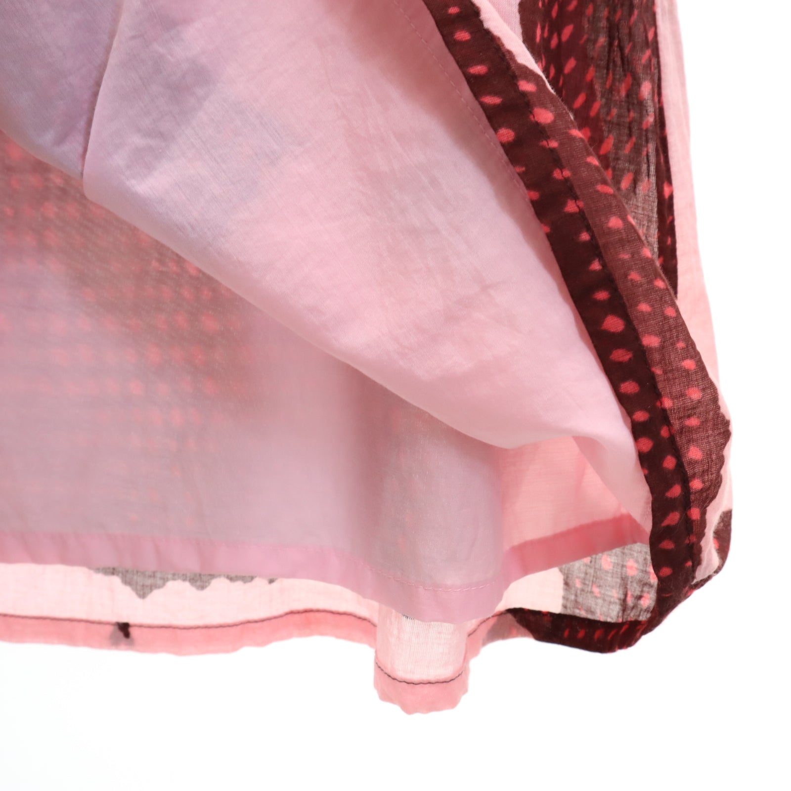 marimekko マリメッコ ノースリーブ 膝丈ワンピース XS ピンク系 レディース