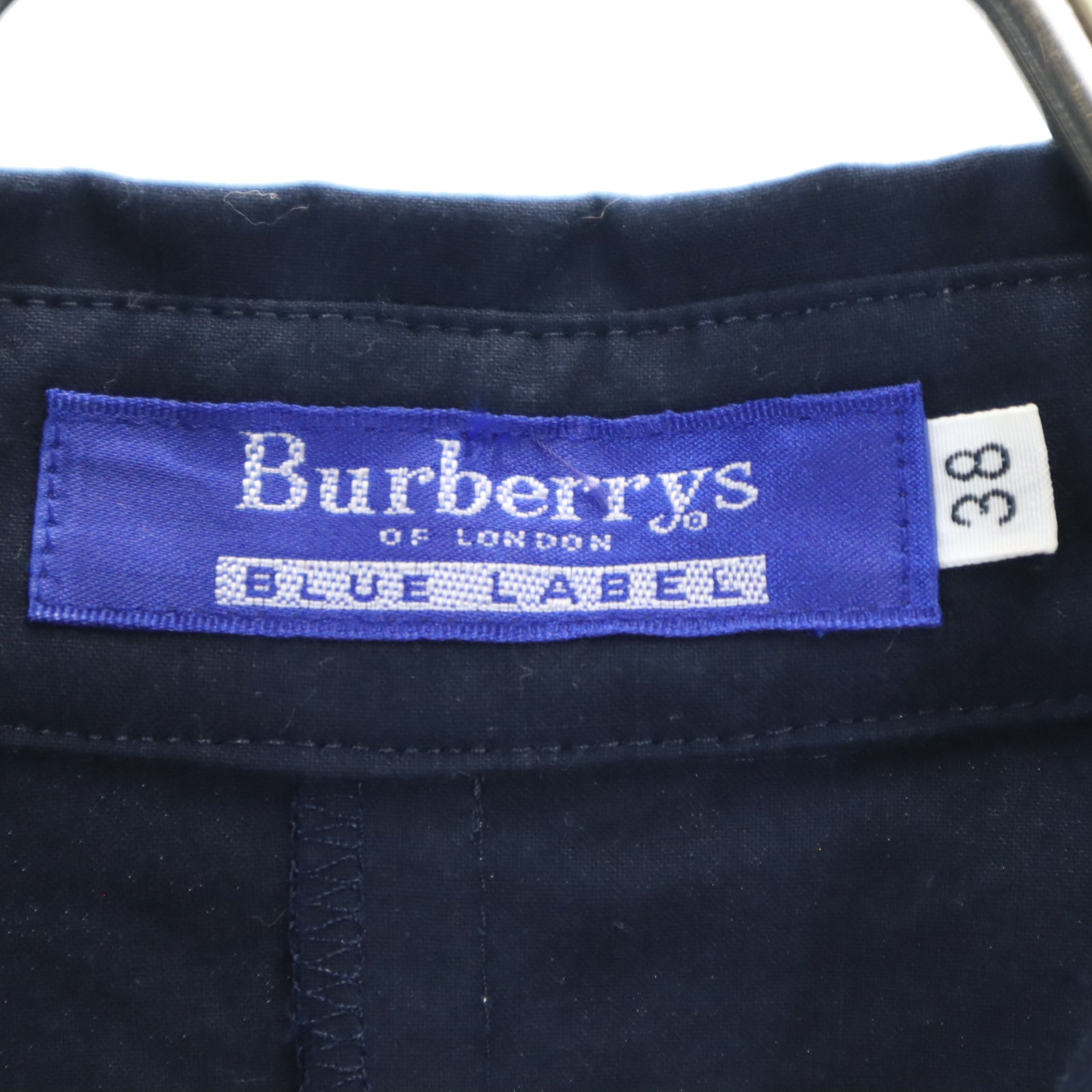 Burberrys Blue label バーバリーズブルーレーベル 90s 三陽商会 ノースリーブ 膝丈ワンピース 38 ネイビー レディース