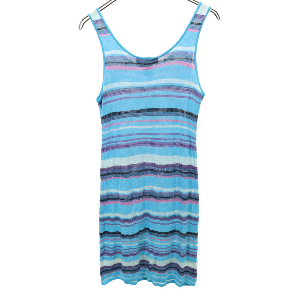 MISSONISPORT ミッソニースポーツ ノースリーブ ワンピース 42 ブルー系 レディース