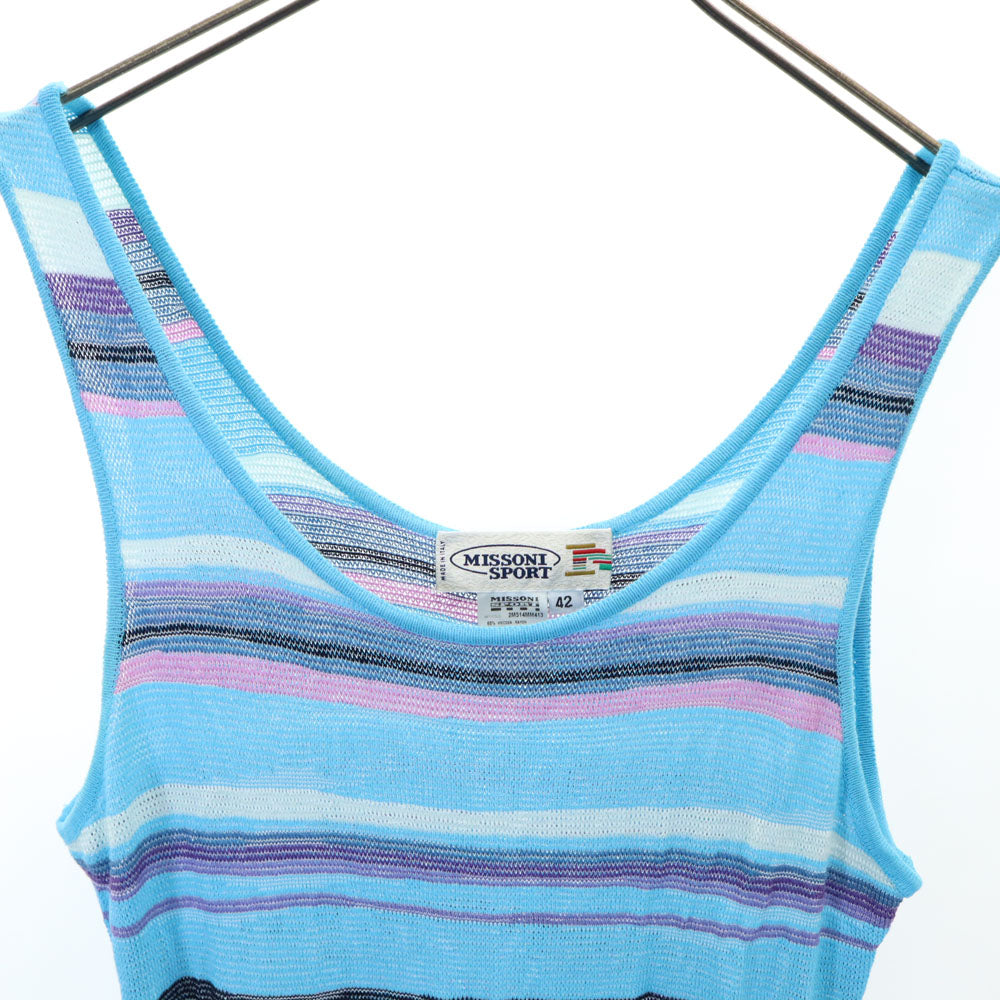 MISSONISPORT ミッソニースポーツ ノースリーブ ワンピース 42 ブルー系 レディース