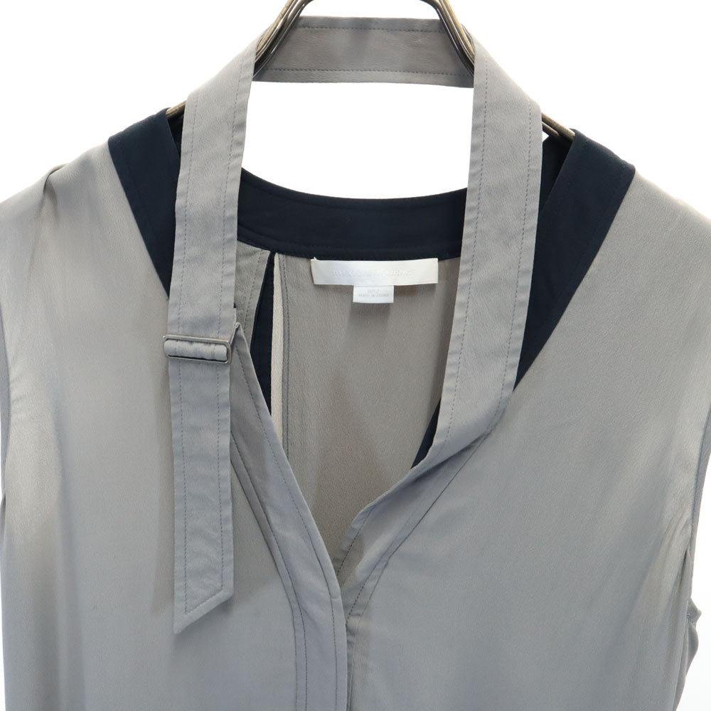 ALEXANDER WANG アレキサンダー ワン ノースリーブ ロングワンピース 2 グレー レディース