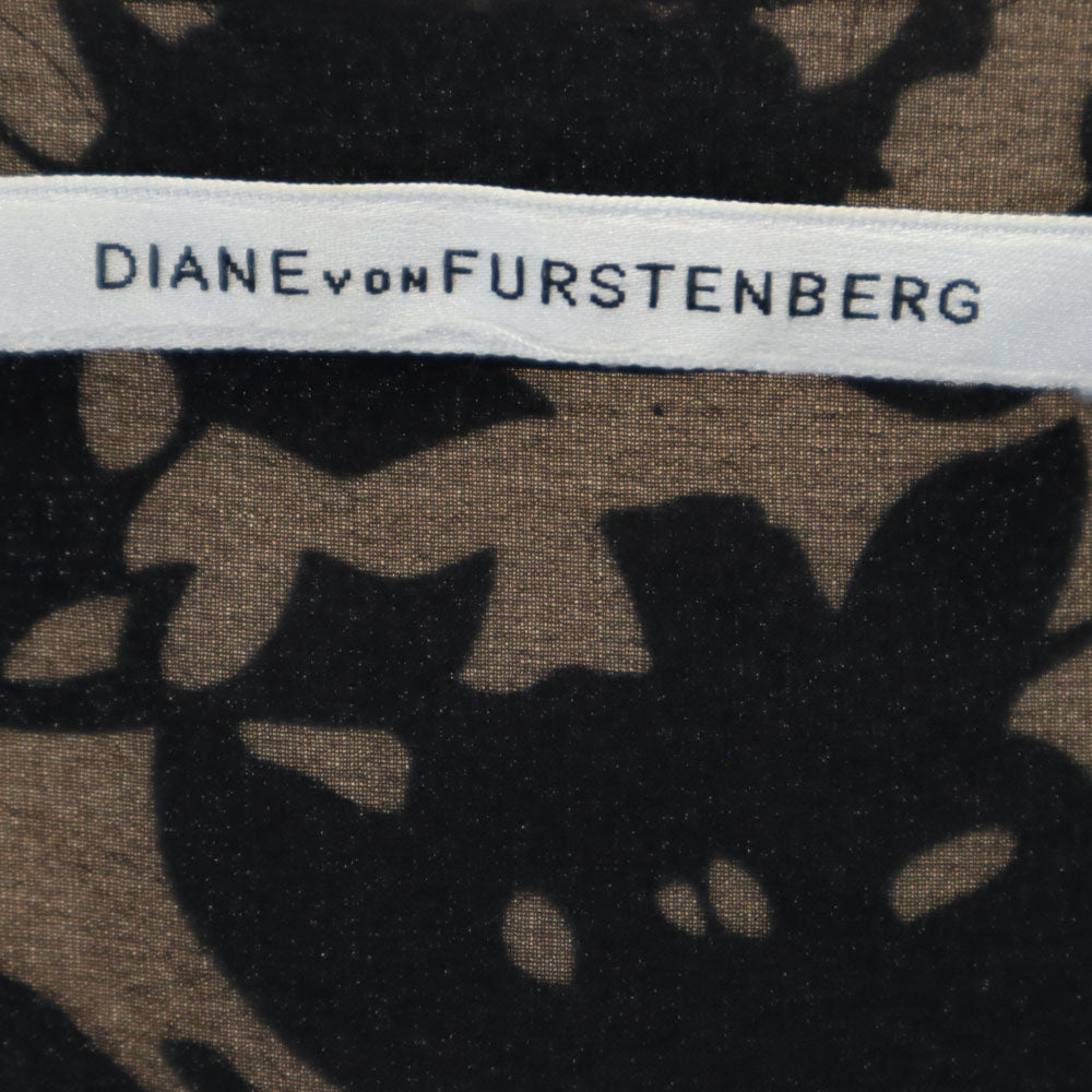 DIANE VON FURSTENBERG ダイアンフォンファステンバーグ シルクブレンド ノースリーブ ワンピース ベージュ レディース
