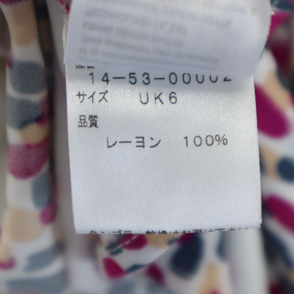 美品 ISSA イッサ ノースリーブ ワンピース UK 6 ホワイト 他 レディース