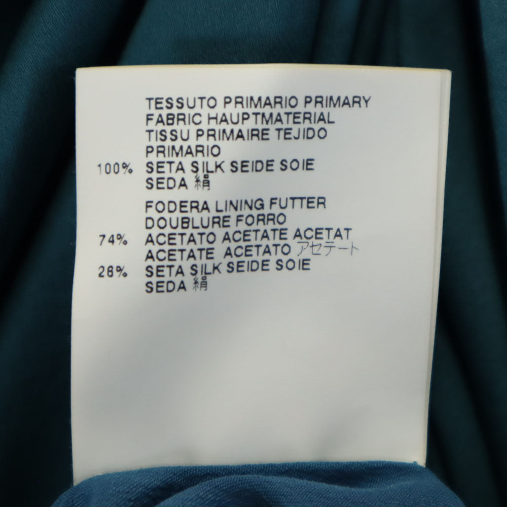 VIKTOR&ROLF ヴィクターアンドロルフ イタリア製 シルク 半袖 ワンピース 38 グリーン系 レディース