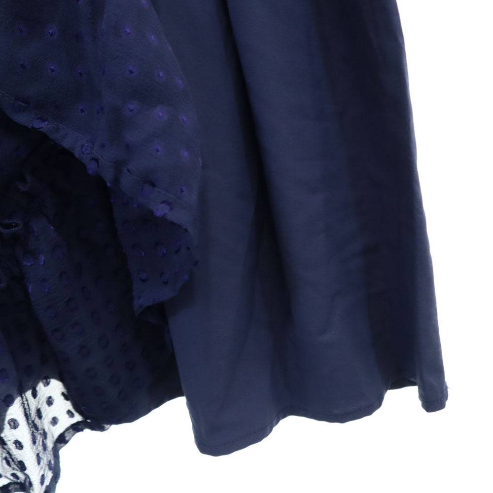 Tori Richard トリリチャード シルクブレンド ドット柄 キャミワンピース ネイビー レディース