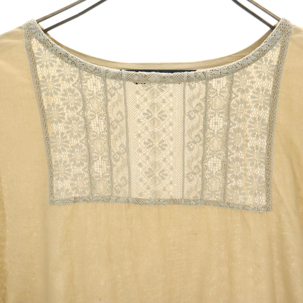 mizuiro ind ミズイロインド 7分袖 ロングワンピース ブラウン レディース