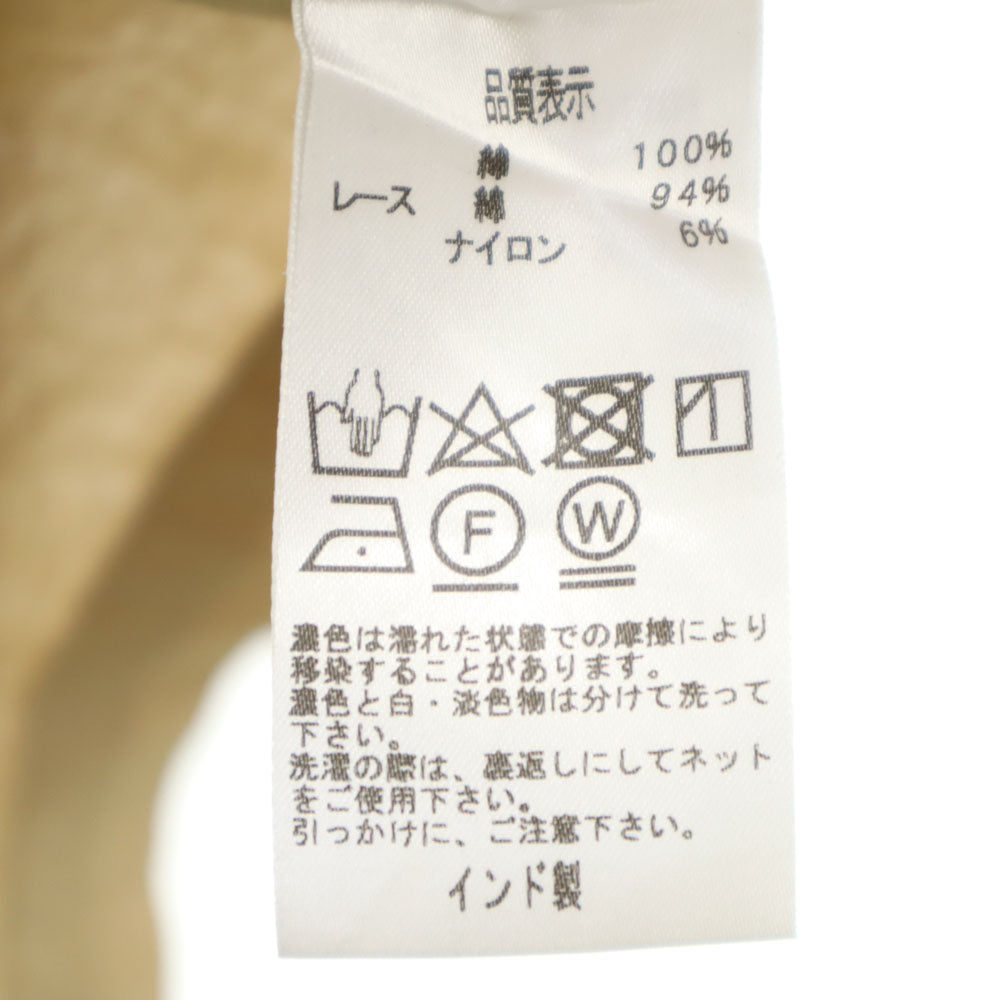 mizuiro ind ミズイロインド 7分袖 ロングワンピース ブラウン レディース