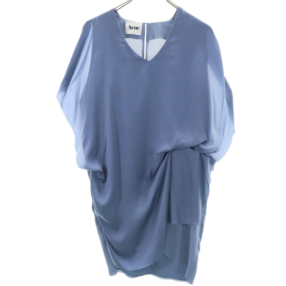 ACNE アクネ ノースリーブ ロングワンピース 38 ブルー系 レディース