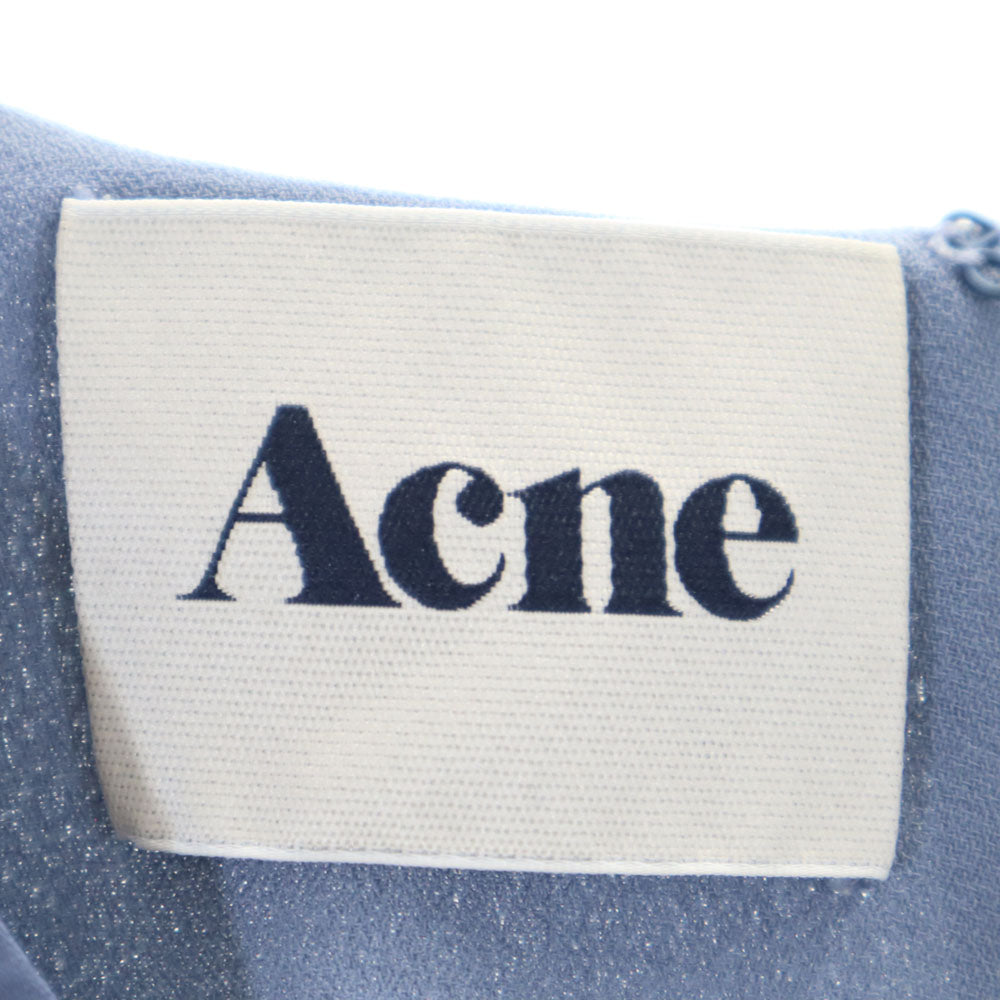 ACNE アクネ ノースリーブ ロングワンピース 38 ブルー系 レディース