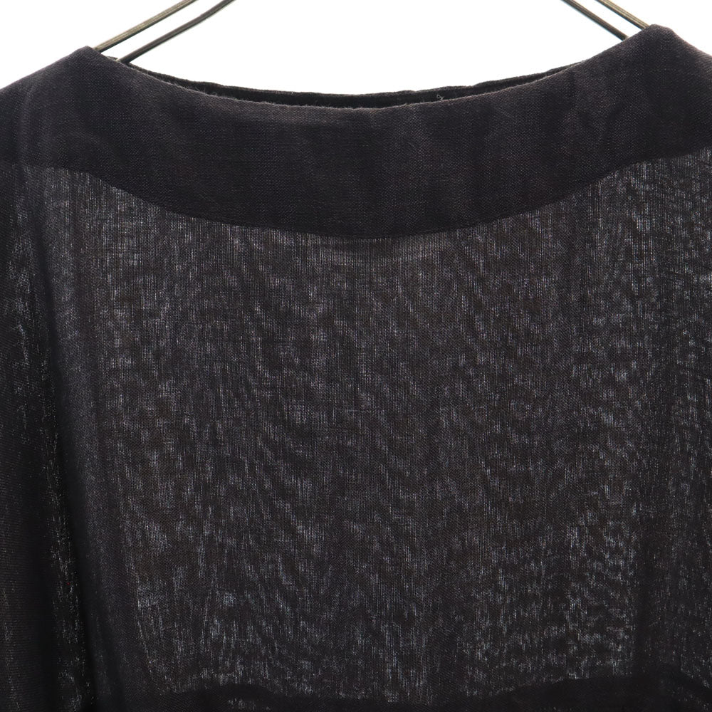 Veritecoeur ヴェリテクール 日本製 5分袖 ロングワンピース F ブラック系 レディース