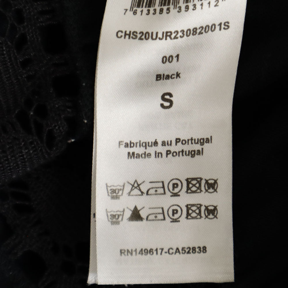 SEE BY CHLOE シーバイクロエ 半袖 ロングワンピース S ブラック レディース