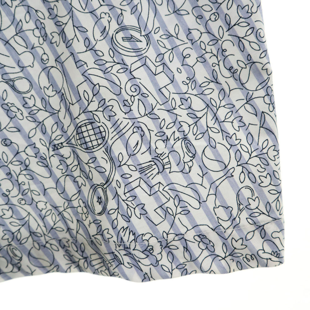 未使用 LACOSTE L!VE ラコステライブ 花柄 半袖 ワンピース L ホワイト 他 レディース